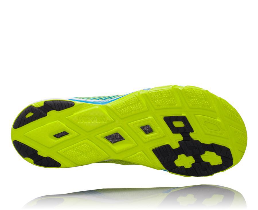 Tenis Hoka One One Hombre Verdes/Azules - Evo Carbon Rocket - OVRK43206